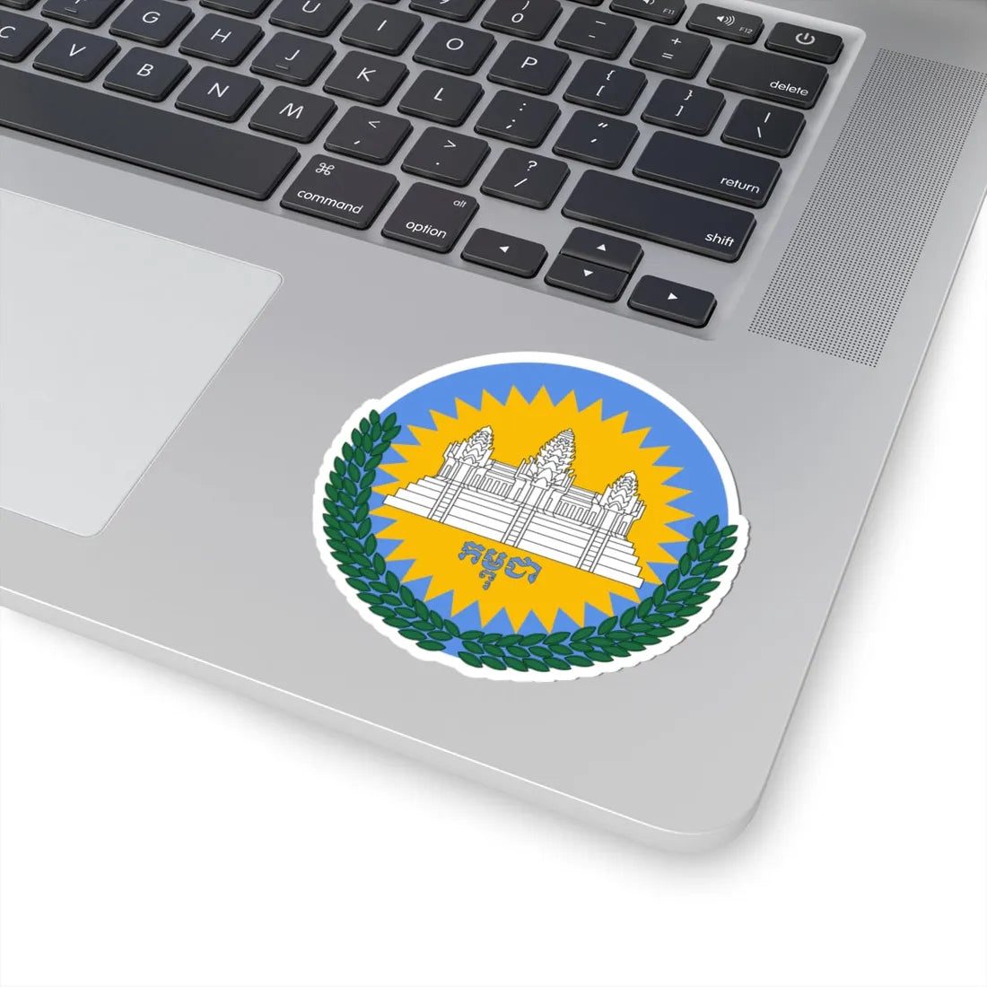 Emblem of Cambodia 1992-1993 (Cambodia) (Coat of Arms) STICKER Vinyl Kiss-Cut Decal - The Sticker Space