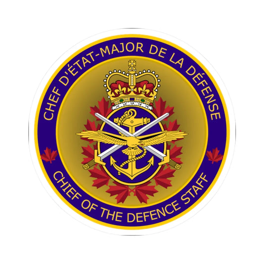Emblem of Chief of the Defence Staff Canada (Canada) (Coat of Arms) STICKER Vinyl Kiss-Cut Decal 2 Inch White - The Sticker Space