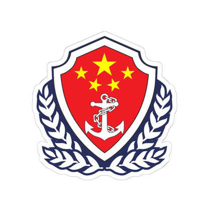 Emblem of China Coast Guard (China) (Coat of Arms) STICKER Vinyl Kiss-Cut Decal 6 Inch White - The Sticker Space