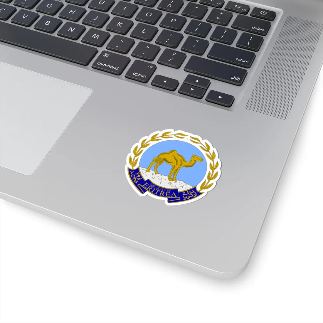 Emblem of Eritrea or argent azur bleu ciel (Spain) (Coat of Arms) STICKER Vinyl Kiss-Cut Decal - The Sticker Space