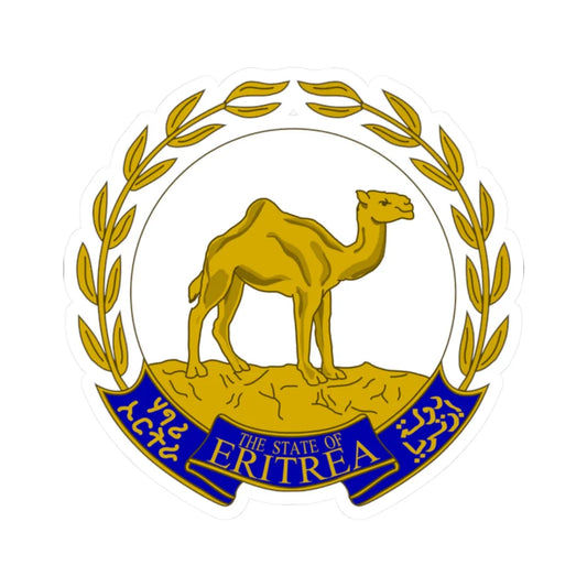 Emblem of Eritrea or argent azur (Spain) (Coat of Arms) STICKER Vinyl Kiss-Cut Decal 2 Inch White - The Sticker Space