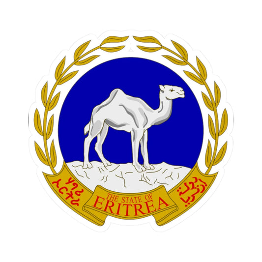 Emblem of Eritrea or azur gueules (Spain) (Coat of Arms) STICKER Vinyl Kiss-Cut Decal 2 Inch White - The Sticker Space