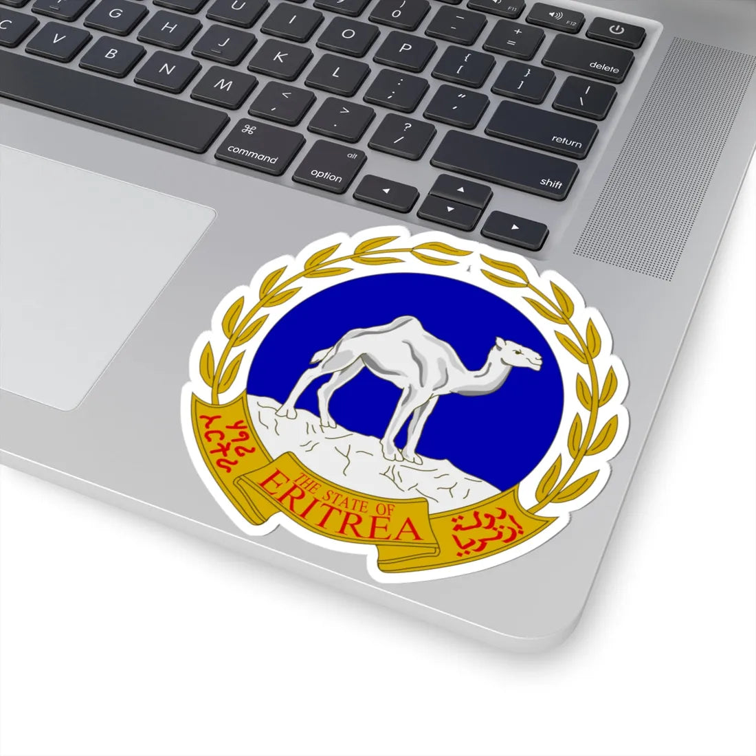 Emblem of Eritrea or azur gueules (Spain) (Coat of Arms) STICKER Vinyl Kiss-Cut Decal - The Sticker Space