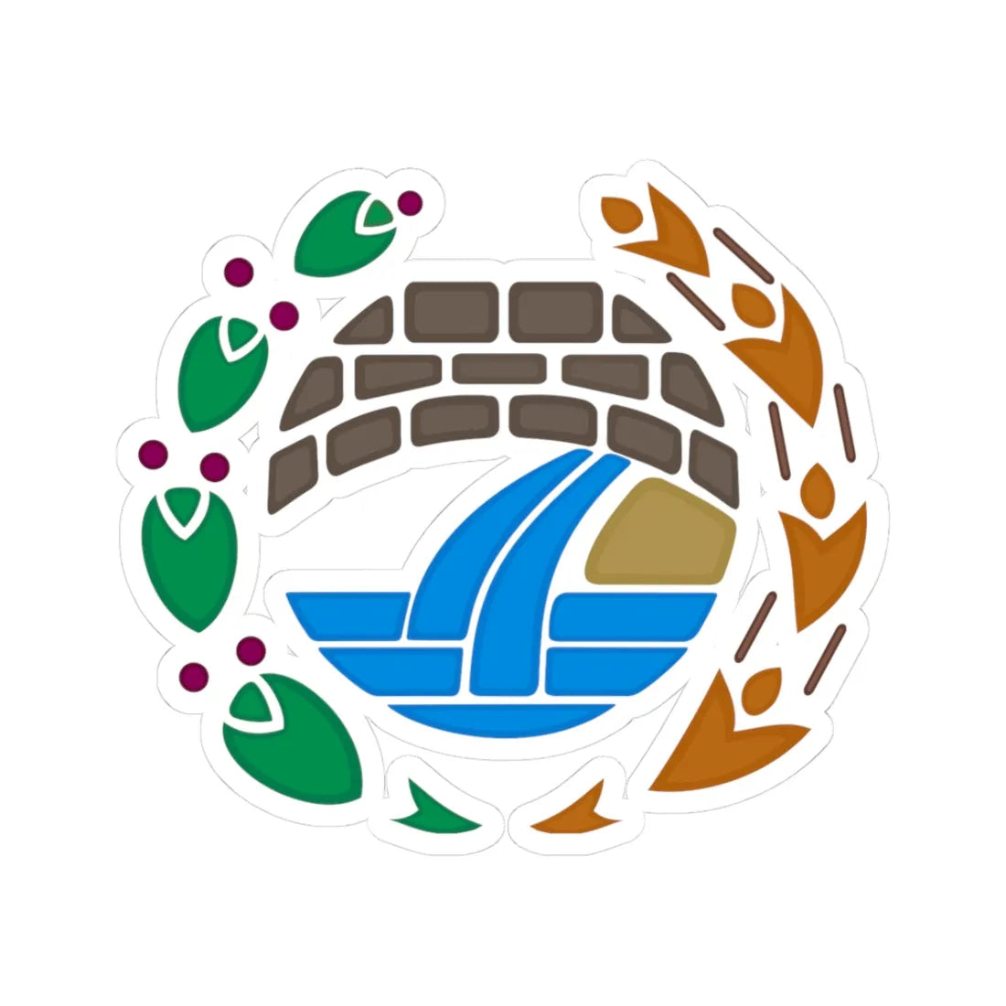 Emblem of Escaldes-Engordany (Andorra) (Coat of Arms) STICKER Vinyl Kiss-Cut Decal 3 Inch White - The Sticker Space