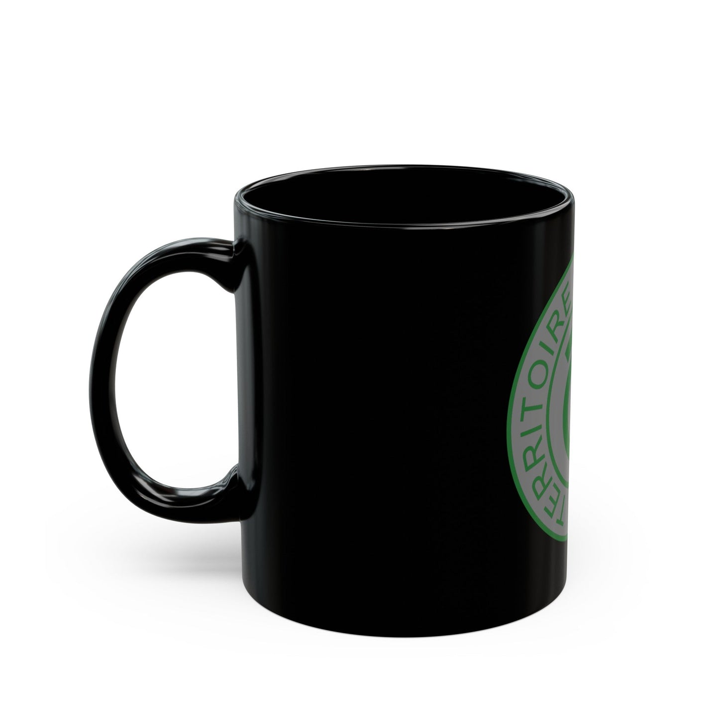 Emblem of French Cameroon - Black Coffee Mug-The Sticker Space