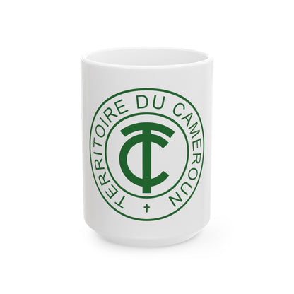 Emblem of French Cameroon - White Coffee Mug-15oz-The Sticker Space