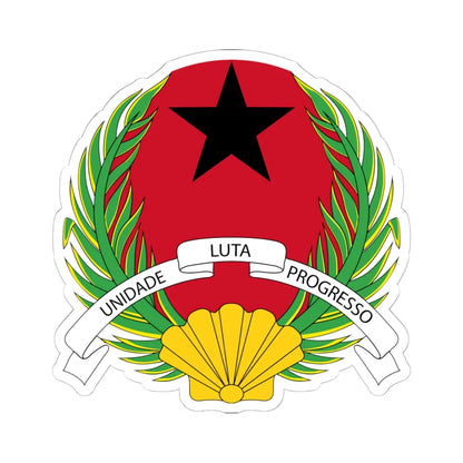 Emblem of Guinea-Bissau (Guinea) (Coat of Arms) STICKER Vinyl Kiss-Cut Decal 6 Inch White - The Sticker Space
