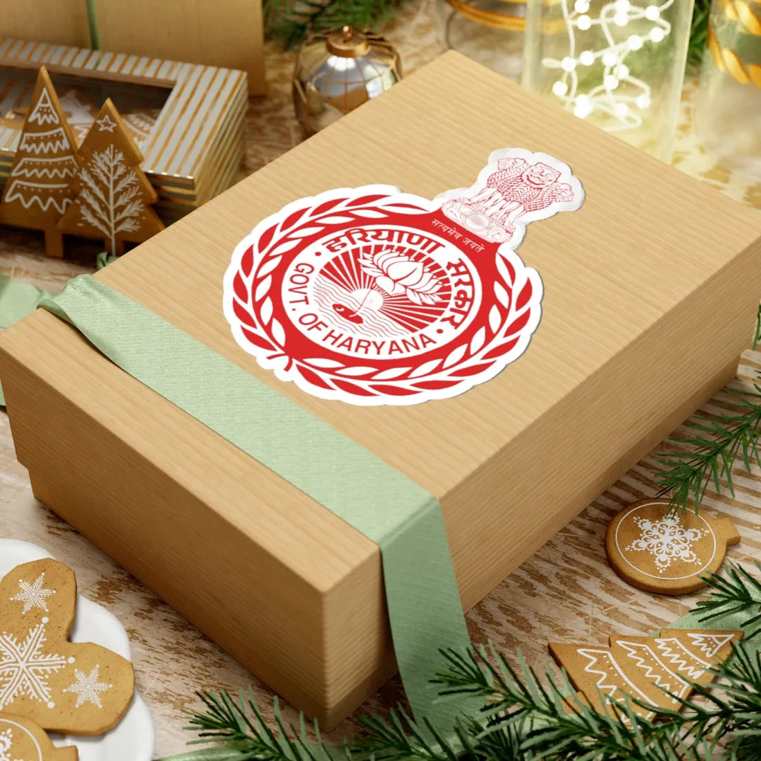 Emblem of Haryana (India) (Coat of Arms) STICKER Vinyl Kiss-Cut Decal - The Sticker Space