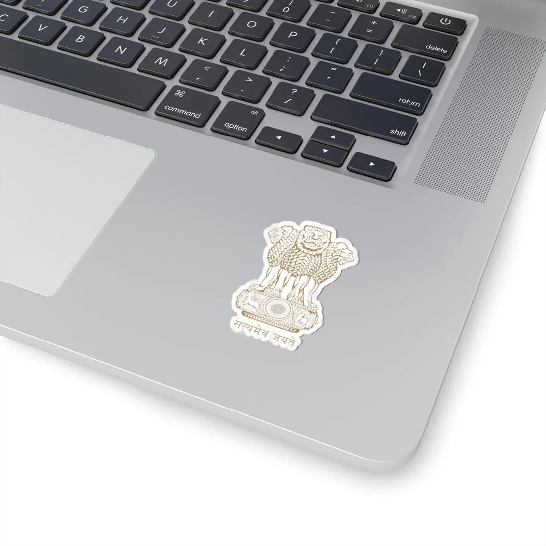 Emblem of India brown (India) (Coat of Arms) STICKER Vinyl Kiss-Cut Decal - The Sticker Space