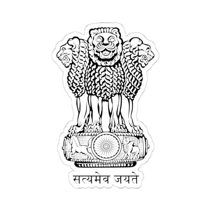 Emblem of India (India) (Coat of Arms) STICKER Vinyl Kiss-Cut Decal 6 Inch White - The Sticker Space