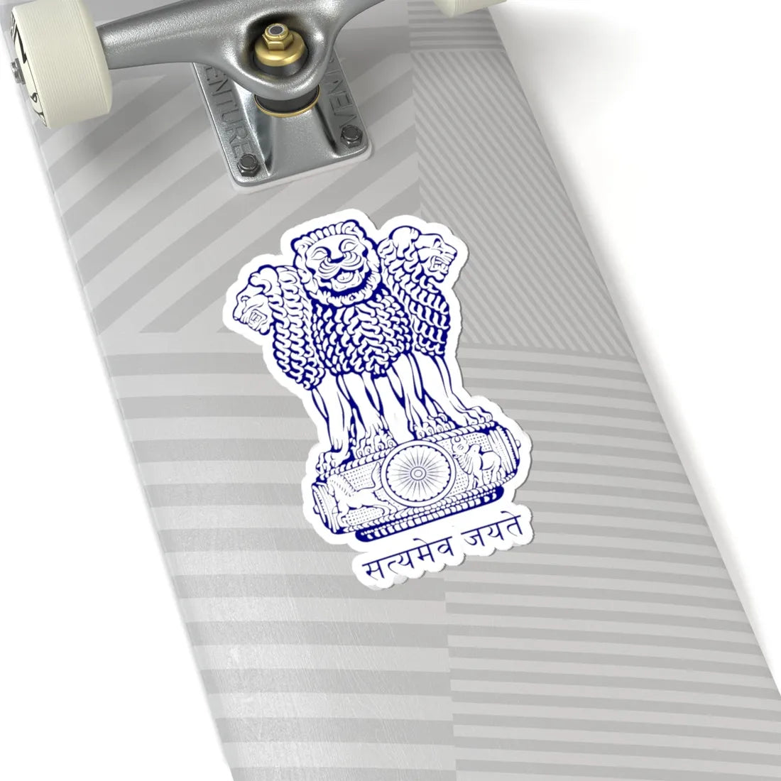 Emblem of India navy blue (India) (Coat of Arms) STICKER Vinyl Kiss-Cut Decal - The Sticker Space