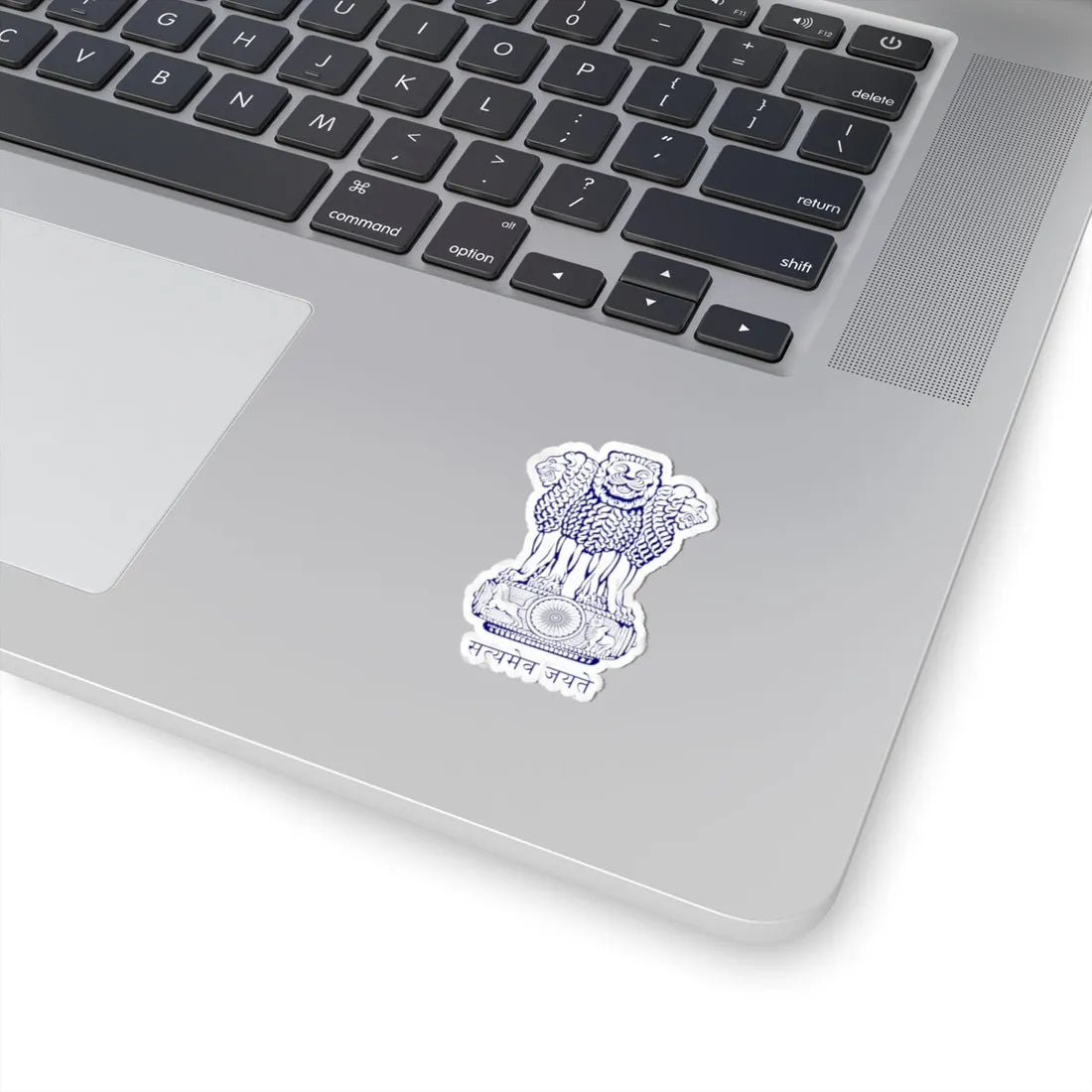Emblem of India navy blue (India) (Coat of Arms) STICKER Vinyl Kiss-Cut Decal - The Sticker Space