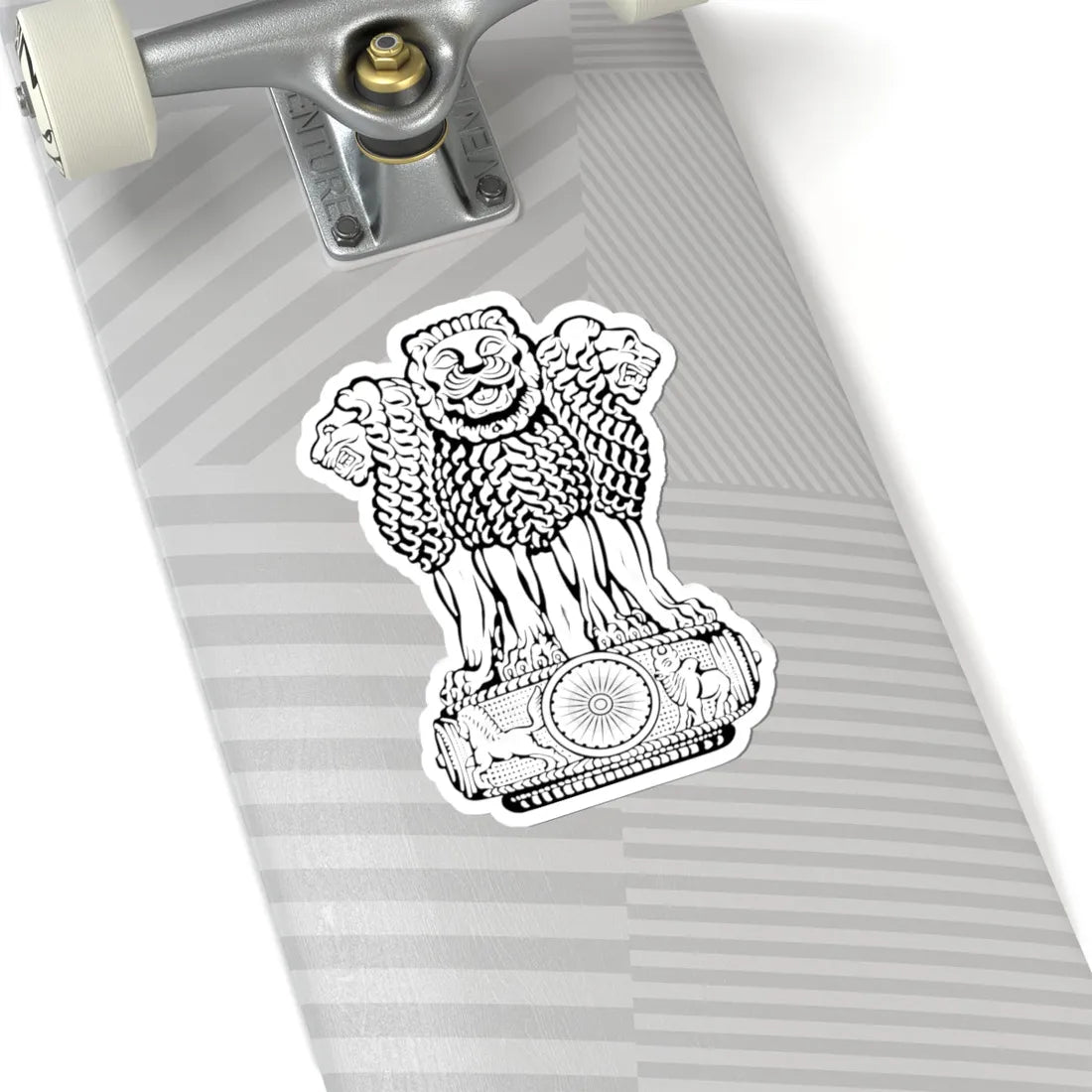 Emblem of India without motto (India) (Coat of Arms) STICKER Vinyl Kiss-Cut Decal - The Sticker Space