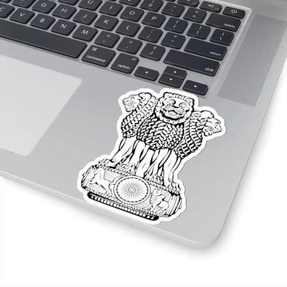 Emblem of India without motto (India) (Coat of Arms) STICKER Vinyl Kiss-Cut Decal - The Sticker Space