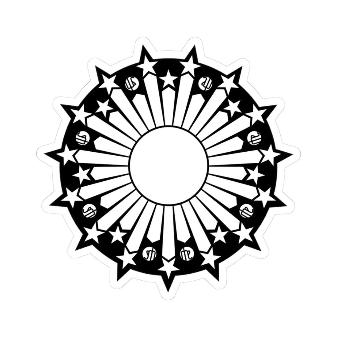 Emblem of Iran 1980 (Iran) (Coat of Arms) STICKER Vinyl Kiss-Cut Decal 3 Inch White - The Sticker Space