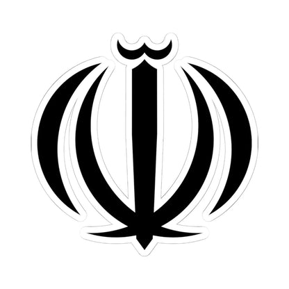 Emblem of Iran (Iran) (Coat of Arms) STICKER Vinyl Kiss-Cut Decal 6 Inch White - The Sticker Space