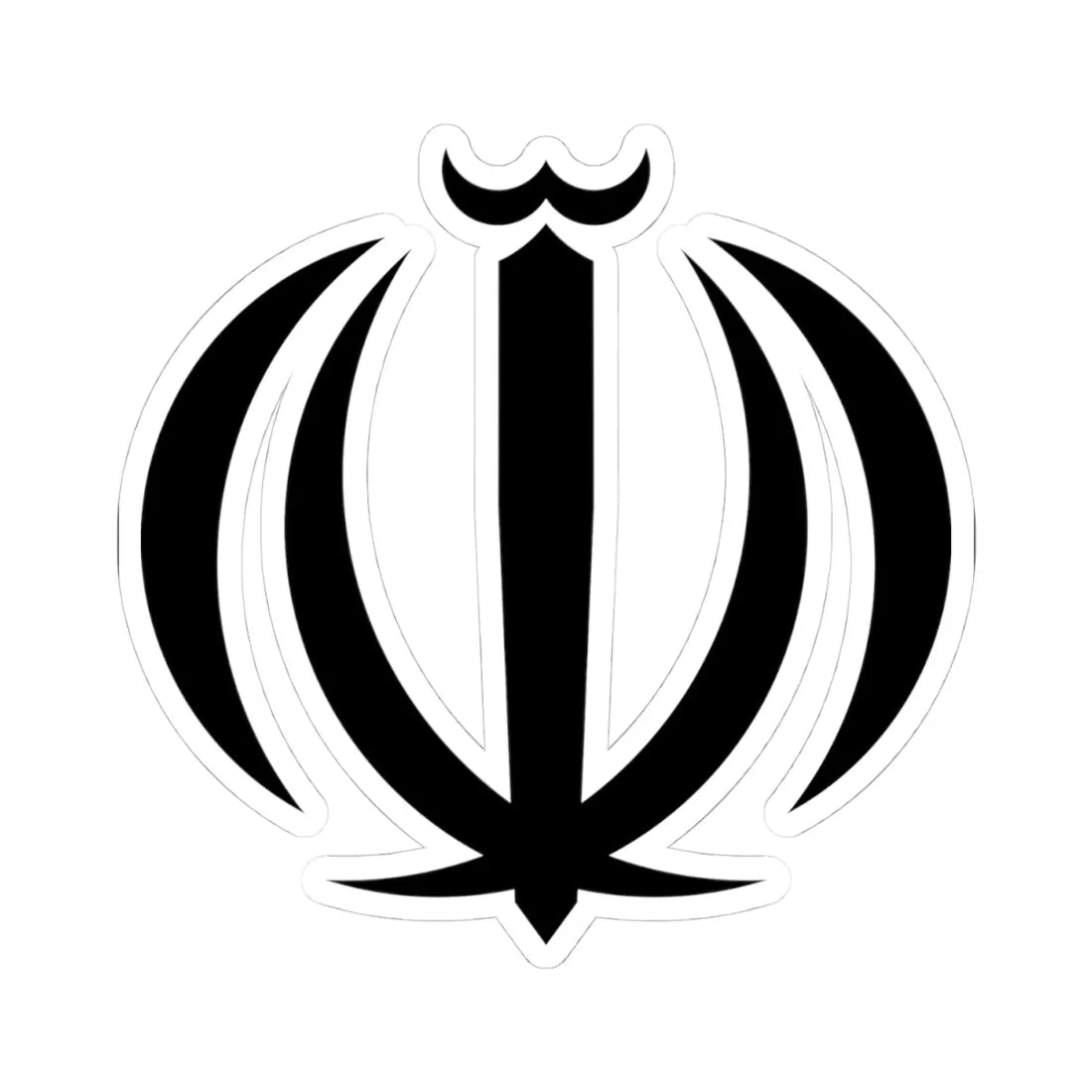 Emblem of Iran (Iran) (Coat of Arms) STICKER Vinyl Kiss-Cut Decal - The Sticker Space
