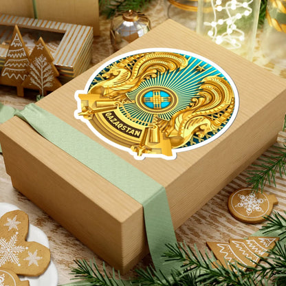 Emblem of Kazakhstan 3D (Kazakhstan) (Coat of Arms) STICKER Vinyl Kiss-Cut Decal - The Sticker Space