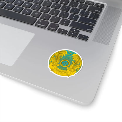 Emblem of Kazakhstan latin (Kazakhstan) (Coat of Arms) STICKER Vinyl Kiss-Cut Decal - The Sticker Space