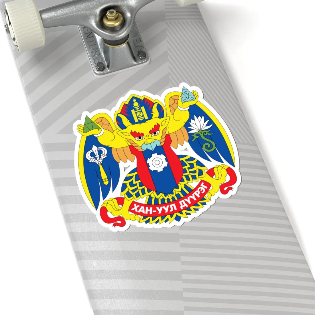 Emblem of Khan-Uul district Ulaanbaatar (Mongolia) (Coat of Arms) STICKER Vinyl Kiss-Cut Decal - The Sticker Space