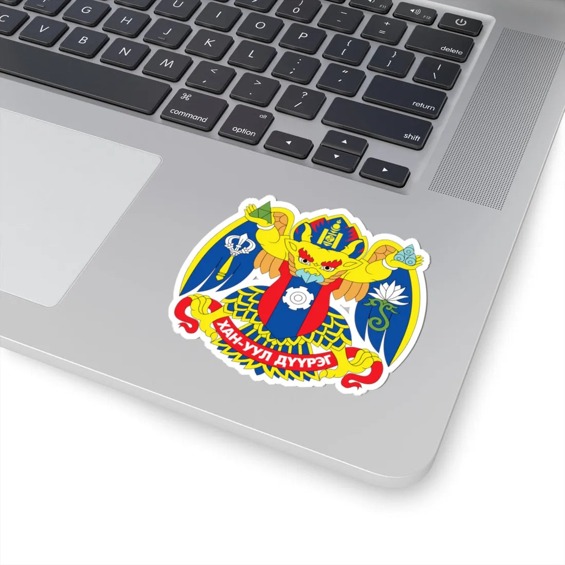 Emblem of Khan-Uul district Ulaanbaatar (Mongolia) (Coat of Arms) STICKER Vinyl Kiss-Cut Decal - The Sticker Space
