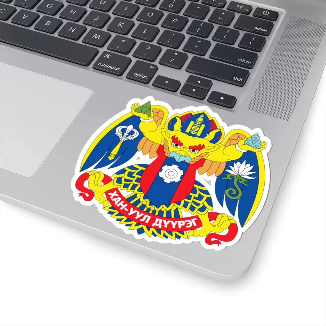 Emblem of Khan-Uul district Ulaanbaatar (Mongolia) (Coat of Arms) STICKER Vinyl Kiss-Cut Decal - The Sticker Space
