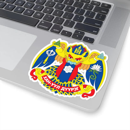 Emblem of Khan-Uul district Ulaanbaatar (Mongolia) (Coat of Arms) STICKER Vinyl Kiss-Cut Decal - The Sticker Space