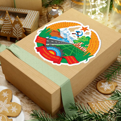 Emblem of Laos 1975-1991 (Laos) (Coat of Arms) STICKER Vinyl Kiss-Cut Decal - The Sticker Space