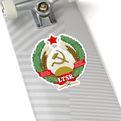 Emblem of Lithuanian SSR (Lithuania) (Coat of Arms) STICKER Vinyl Kiss-Cut Decal - The Sticker Space