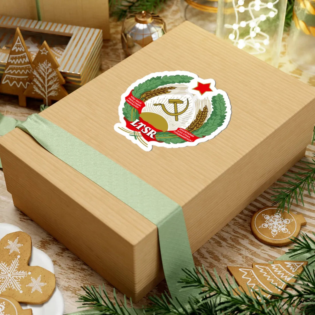 Emblem of Lithuanian SSR (Lithuania) (Coat of Arms) STICKER Vinyl Kiss-Cut Decal - The Sticker Space