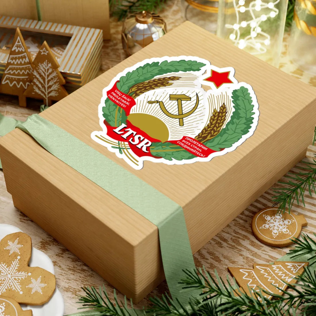 Emblem of Lithuanian SSR (Lithuania) (Coat of Arms) STICKER Vinyl Kiss-Cut Decal - The Sticker Space