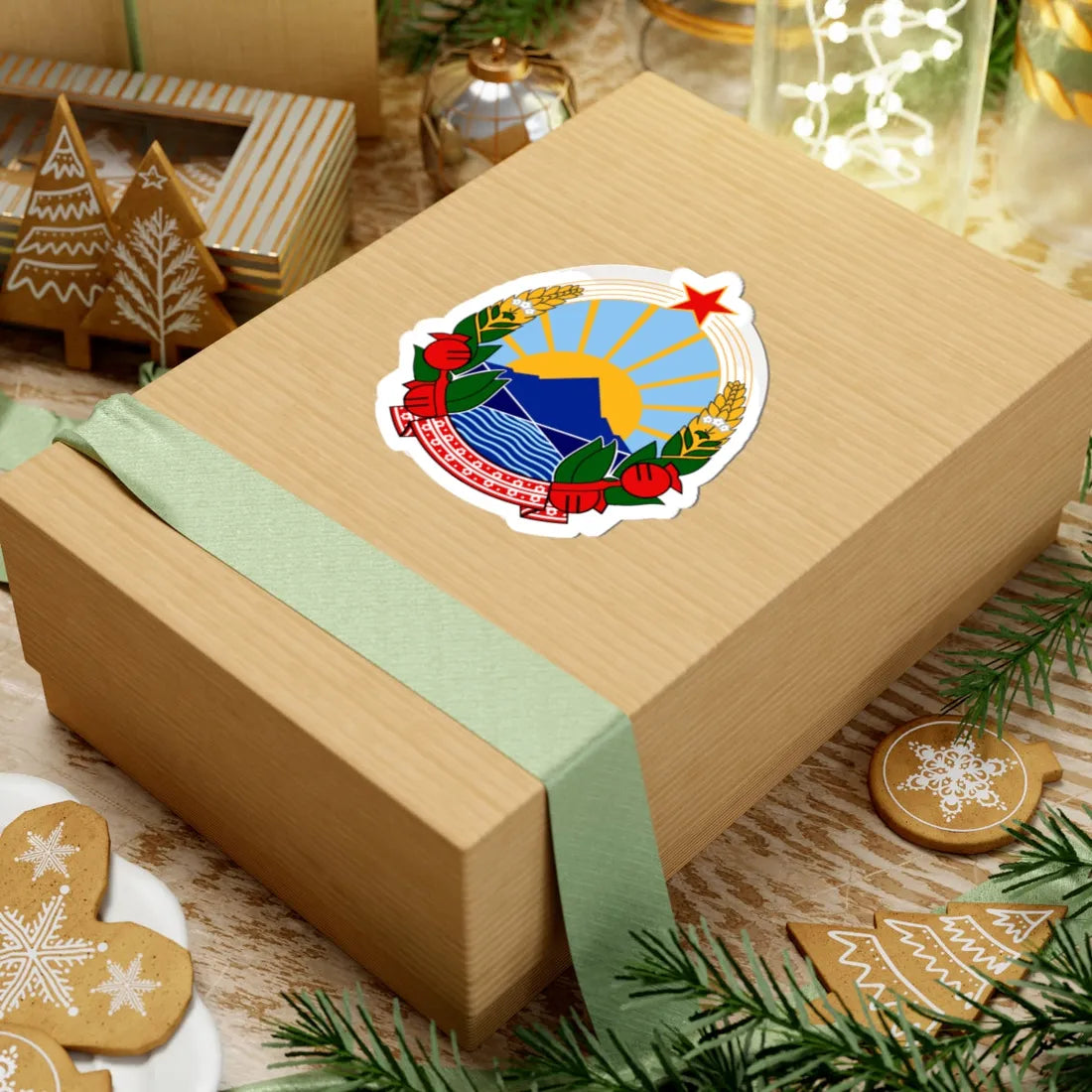 Emblem of Macedonia 1946-2009 (Yugoslavia) (Coat of Arms) STICKER Vinyl Kiss-Cut Decal - The Sticker Space