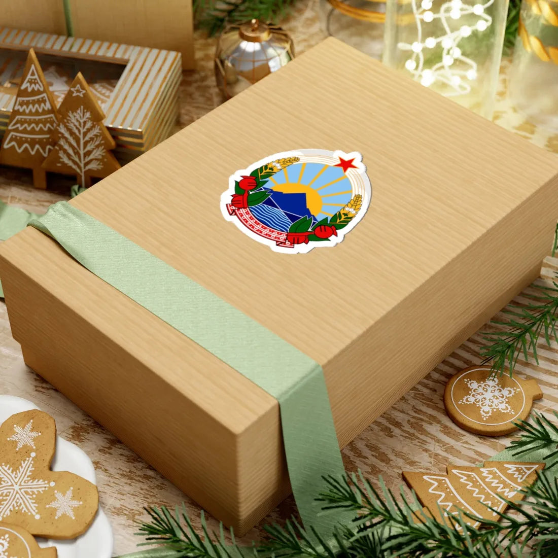 Emblem of Macedonia 1946-2009 (Yugoslavia) (Coat of Arms) STICKER Vinyl Kiss-Cut Decal - The Sticker Space