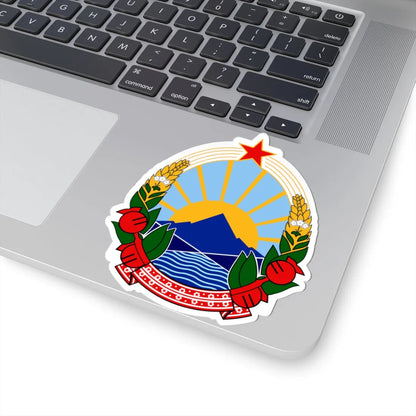 Emblem of Macedonia 1946-2009 (Yugoslavia) (Coat of Arms) STICKER Vinyl Kiss-Cut Decal - The Sticker Space