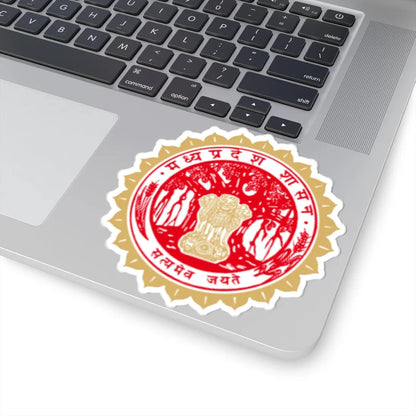 Emblem of Madhya Pradesh (India) (Coat of Arms) STICKER Vinyl Kiss-Cut Decal - The Sticker Space