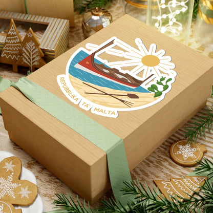 Emblem of Malta 1975-1988 (Malta) (Coat of Arms) STICKER Vinyl Kiss-Cut Decal - The Sticker Space