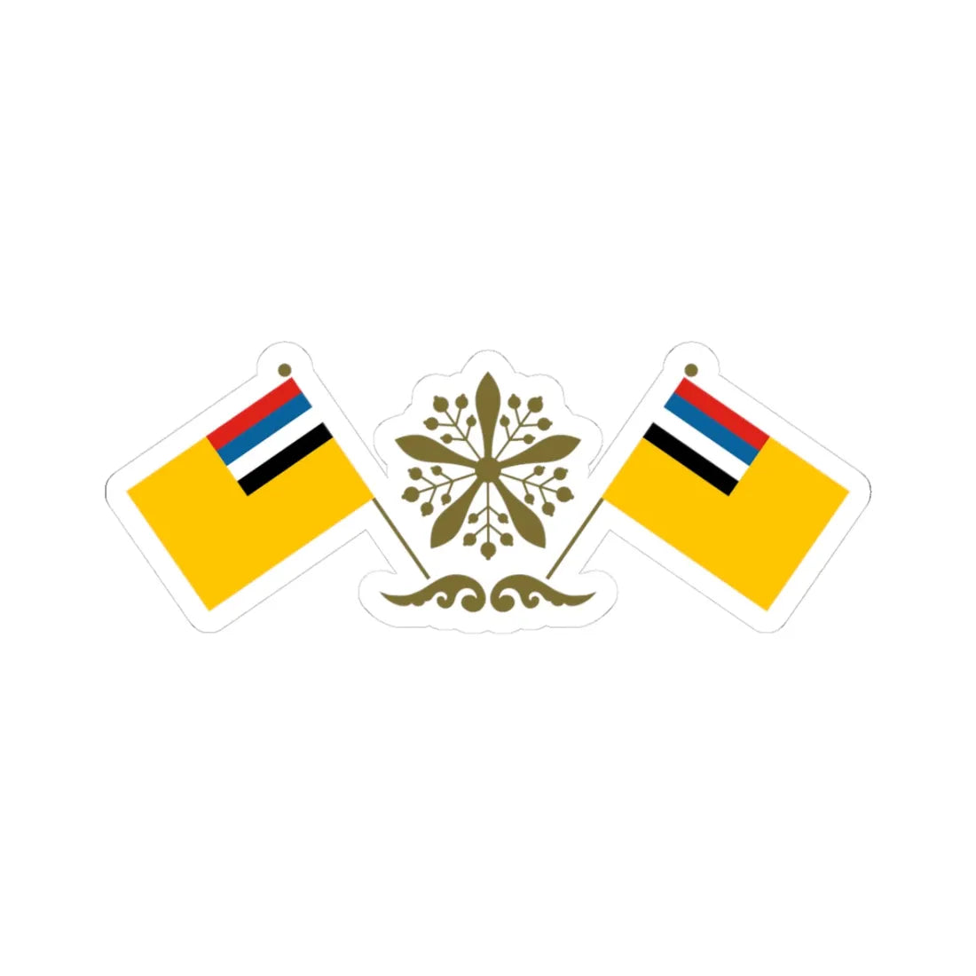 Emblem of Manchukuo (Coat of Arms) STICKER Vinyl Kiss-Cut Decal 3 Inch White - The Sticker Space