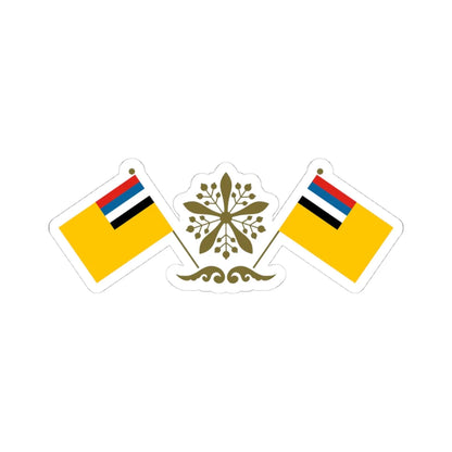 Emblem of Manchukuo (Coat of Arms) STICKER Vinyl Kiss-Cut Decal 4 Inch White - The Sticker Space