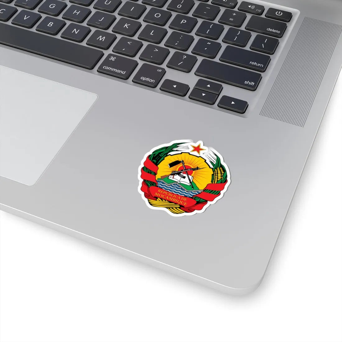Emblem of Mozambique (Mozambique) (Coat of Arms) STICKER Vinyl Kiss-Cut Decal - The Sticker Space