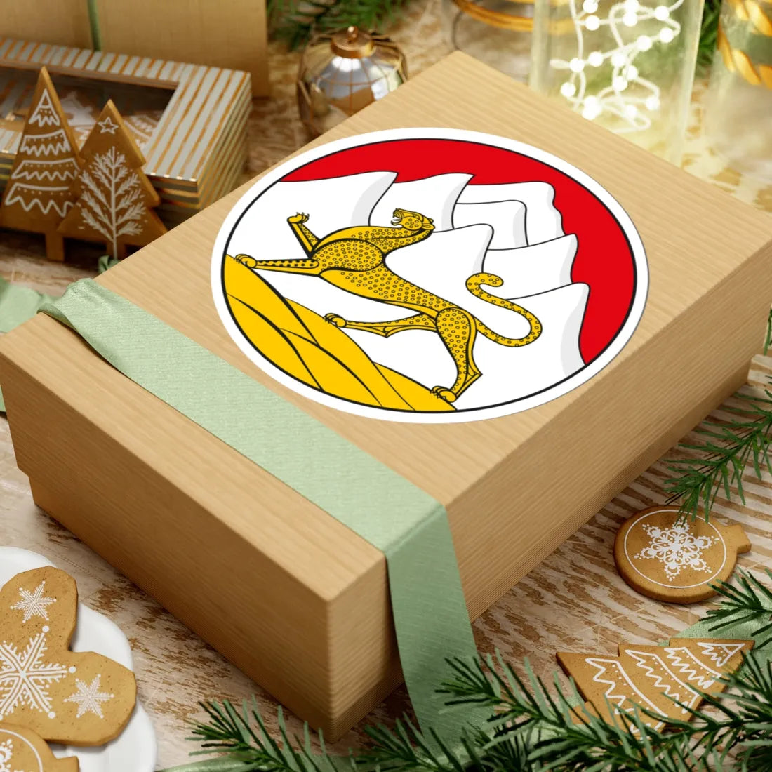 Emblem of North Ossetia (Russia) (Coat of Arms) STICKER Vinyl Kiss-Cut Decal - The Sticker Space