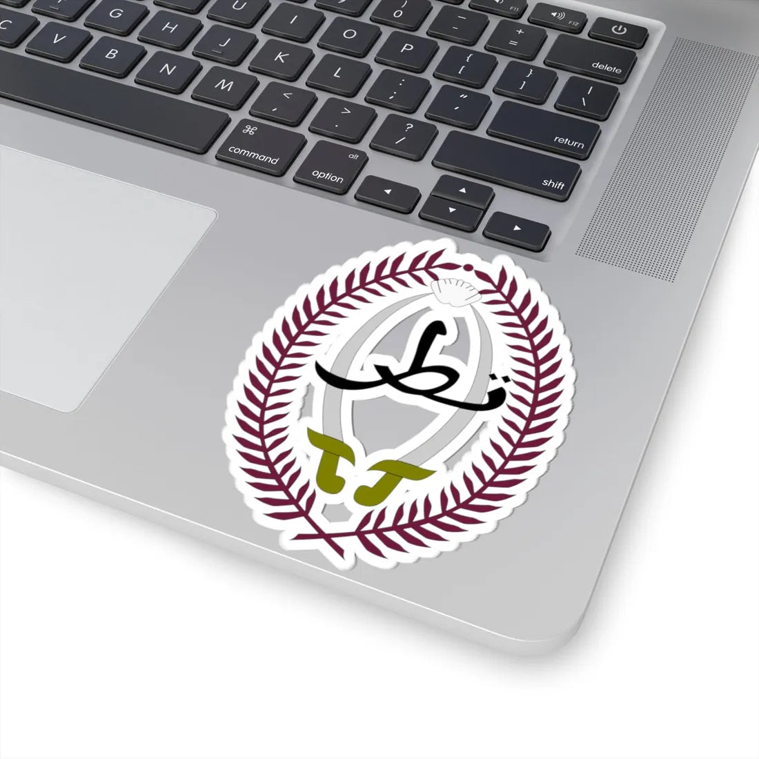 Emblem of Qatar 1966-1976 (Qatar) (Coat of Arms) STICKER Vinyl Kiss-Cut Decal - The Sticker Space