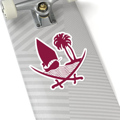 Emblem of Qatar-2022 (Qatar) (Coat of Arms) STICKER Vinyl Kiss-Cut Decal - The Sticker Space