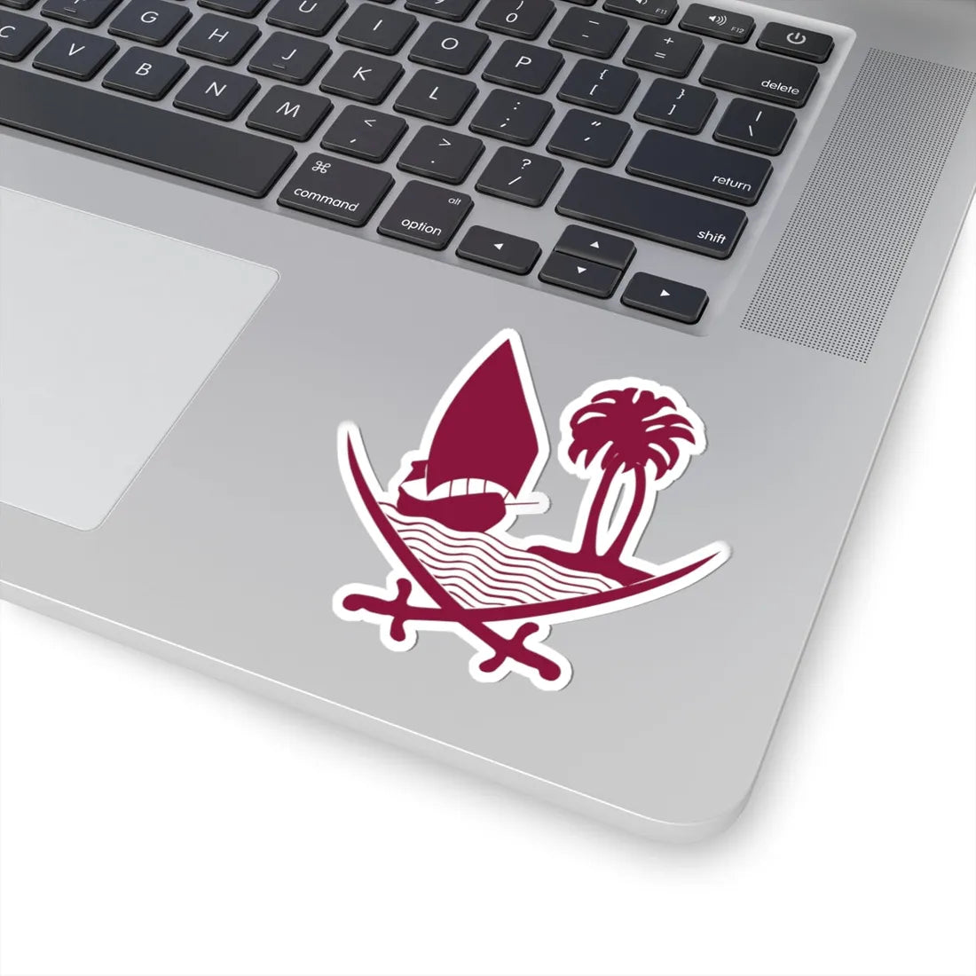 Emblem of Qatar-2022 (Qatar) (Coat of Arms) STICKER Vinyl Kiss-Cut Decal - The Sticker Space