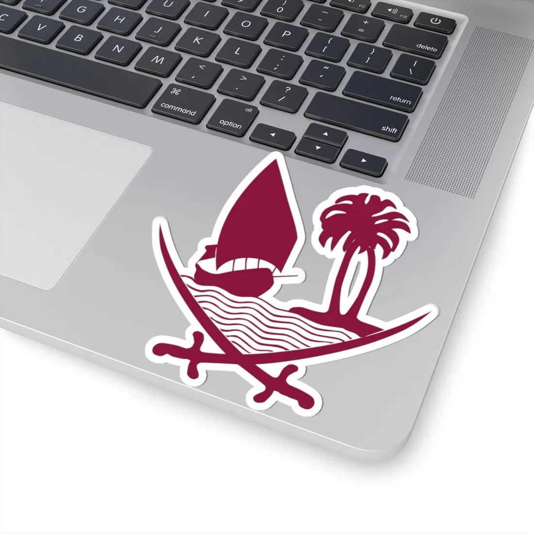 Emblem of Qatar-2022 (Qatar) (Coat of Arms) STICKER Vinyl Kiss-Cut Decal - The Sticker Space