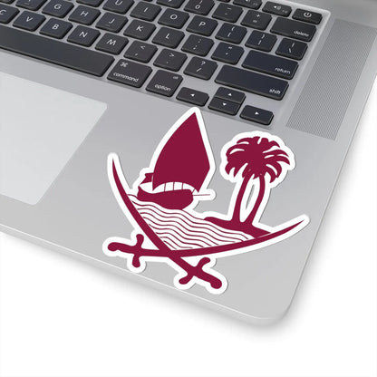 Emblem of Qatar-2022 (Qatar) (Coat of Arms) STICKER Vinyl Kiss-Cut Decal - The Sticker Space