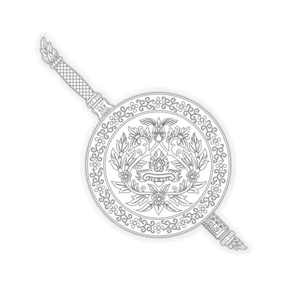 Emblem of Royal Thai Police (Thailand) STICKER Vinyl Kiss-Cut Decal 3 Inch Transparent - The Sticker Space