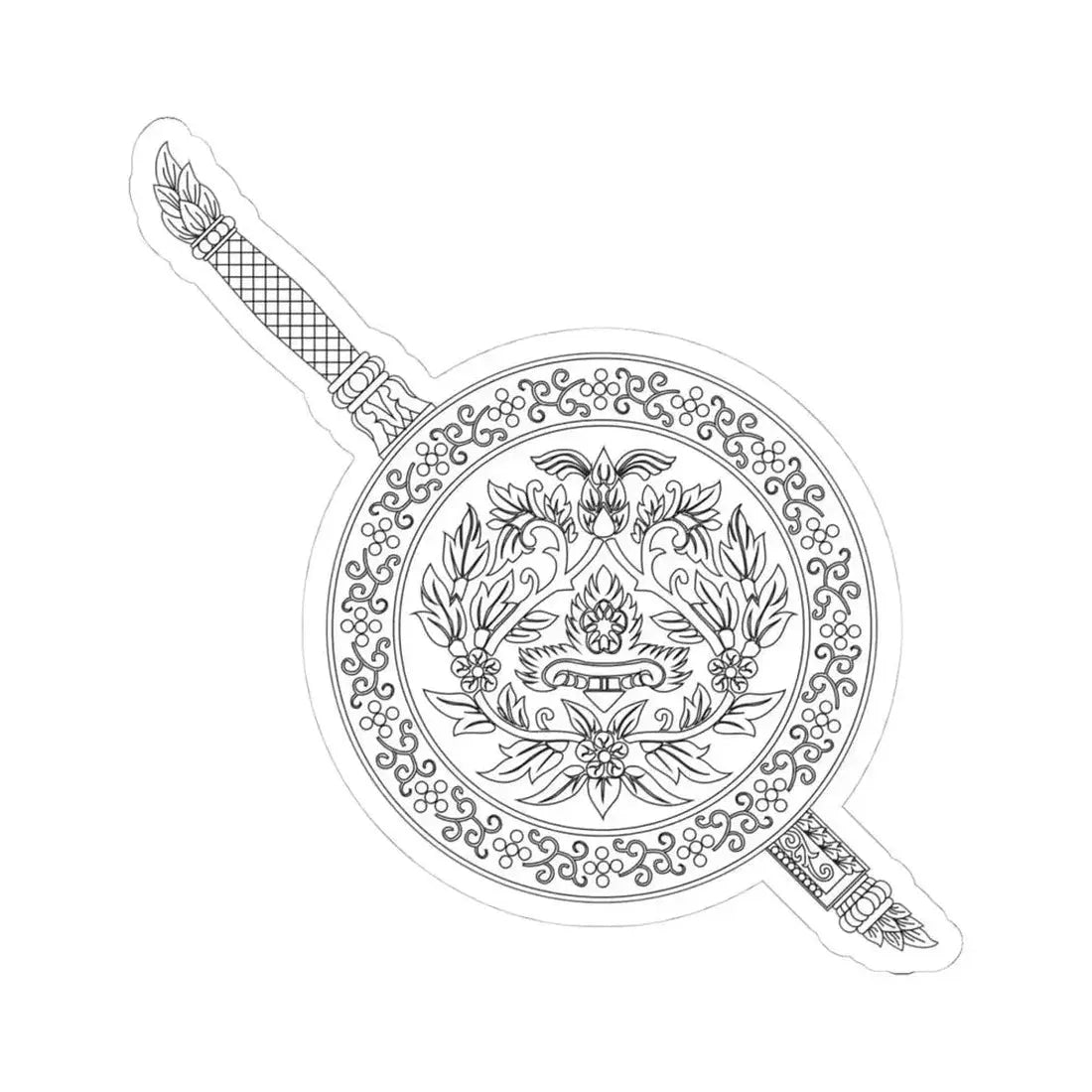 Emblem of Royal Thai Police (Thailand) STICKER Vinyl Kiss-Cut Decal 4 Inch White - The Sticker Space