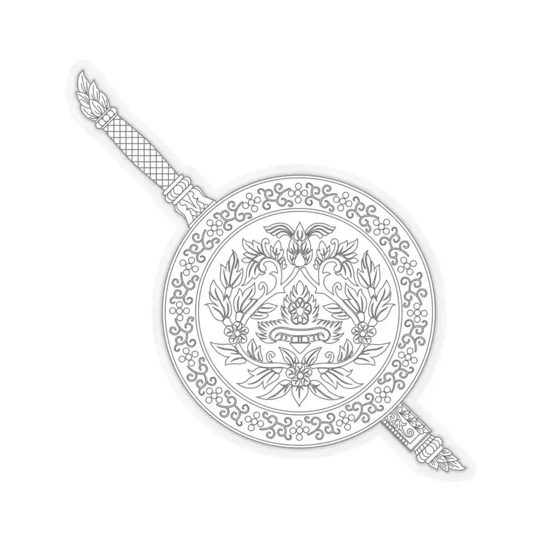 Emblem of Royal Thai Police (Thailand) STICKER Vinyl Kiss-Cut Decal 6 Inch Transparent - The Sticker Space