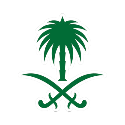 Emblem of Saudi Arabia 2 (Saudi Arabia) (Coat of Arms) STICKER Vinyl Kiss-Cut Decal 2 Inch White - The Sticker Space
