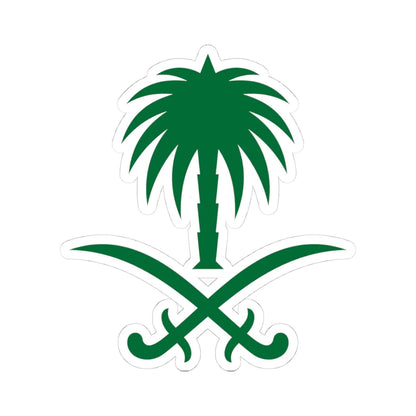 Emblem of Saudi Arabia 2 (Saudi Arabia) (Coat of Arms) STICKER Vinyl Kiss-Cut Decal 4 Inch White - The Sticker Space